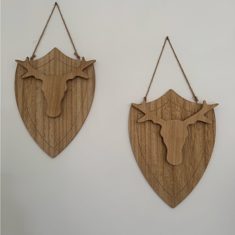 Brown Longhorn Art Wooden Wall Decor